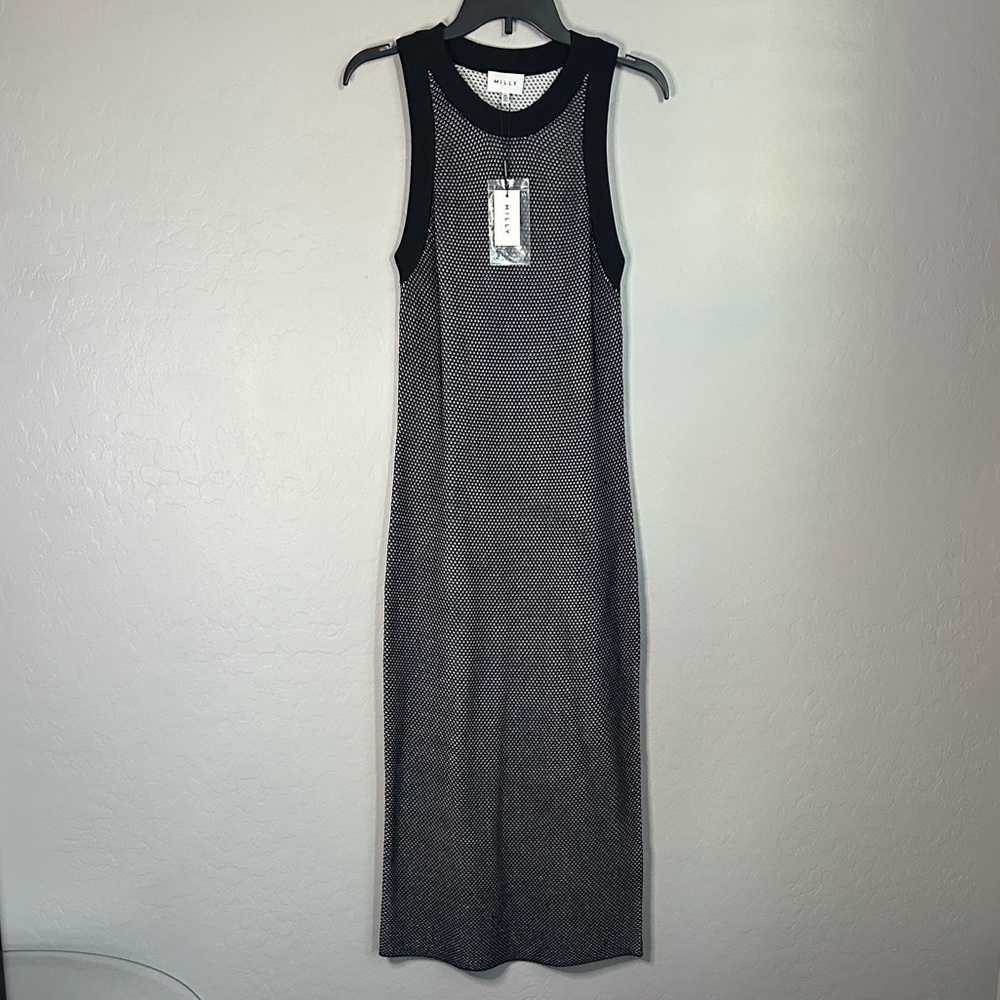 Milly Basketball Mesh Midi Dress